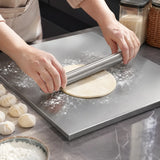 XXL 304 Stainless Steel Cutting Board  Anti-Slip & Mildew-Proof! No More Moldy Wooden Boards | Heavy-Duty & Food-Safe, Easy to Clean – Chop Meat, Knead Dough, Bake Prep All-in-One | Must-Have for Home