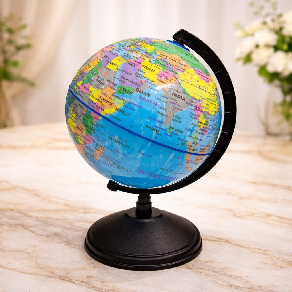 World Globe Earth Teaching Geography Map Home Office School Table Map Small size(10cm)
